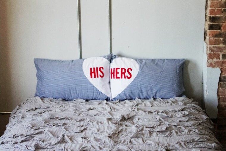 DIY His and Her Pillow -