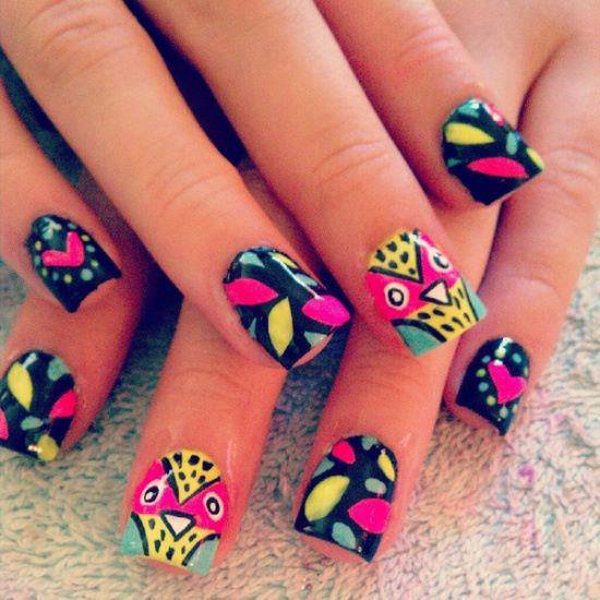 25 Cool Colorful Nail Art Ideas - Style Motivation