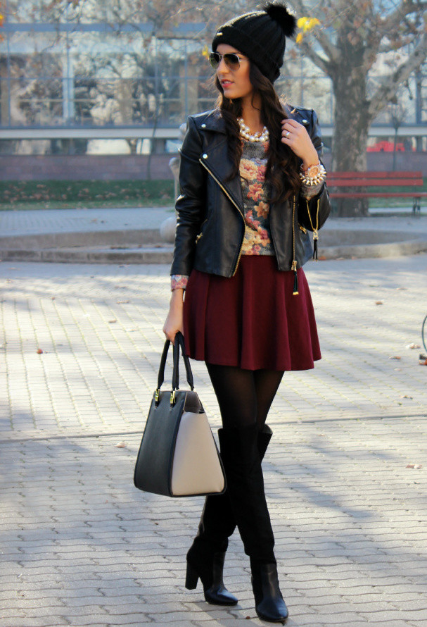 winter dress with boots