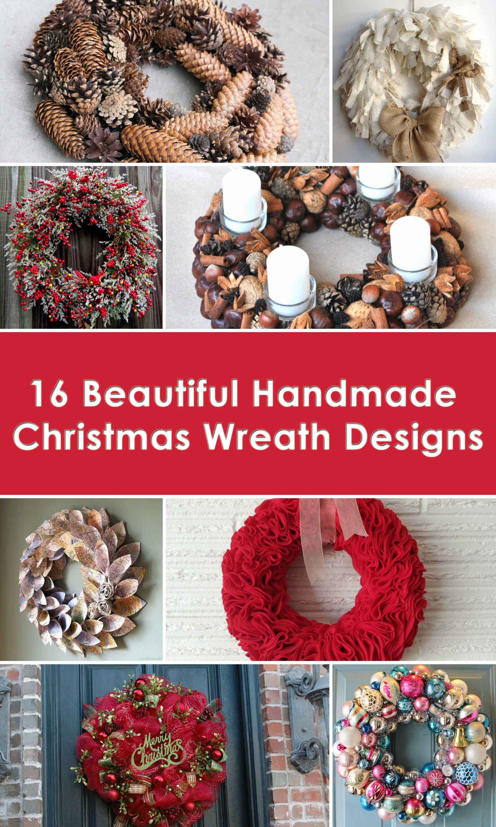 16 Beautiful Handmade Christmas Wreath Designs