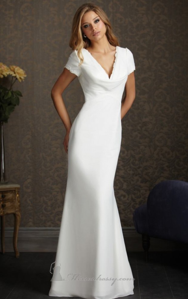 15 Romantic Chiffon Wedding Dresses (5)
