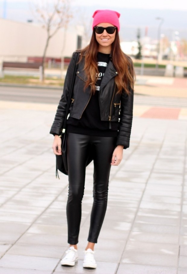 19 Comfy Outfits With Leather Jogger Pants - Styleoholic