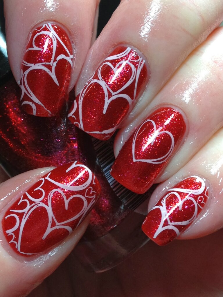 valentine’s day nails