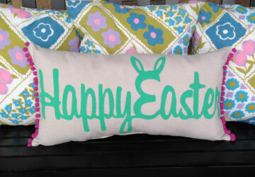 16 Adorable Handmade Decorative Easter Pillows - unique, spring, sofa, rabbit, pillowcase, Pillow, holiday, handmade, egg, Easter, decoration, cushion, cover, case, burlap, bunny