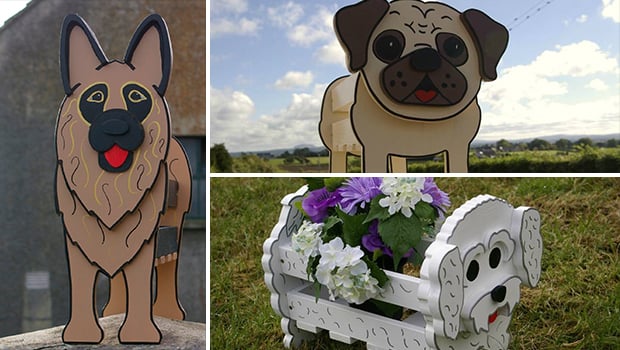 24 Outstandingly Cute DIY Canine Planters - wood, terrier, spring, shepherd, retriever, Planter, plant, outdoor, labrador, indoor, husky, handmade, garden, flowers, dog, diy, decoration, canine, bulldog, breed, animals