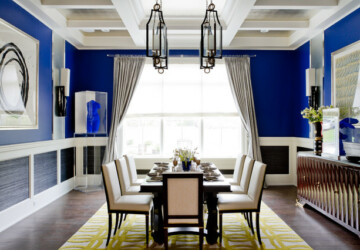 18 Elegant Interior Design Ideas with Blue Walls - interior design, blue wall, blue interior