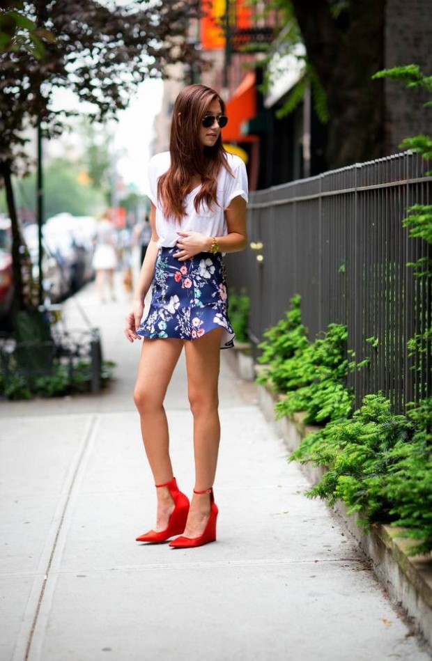 Create Cheerful Outfit with Floral Skirt - 17 Inspiring Ideas - Style ...