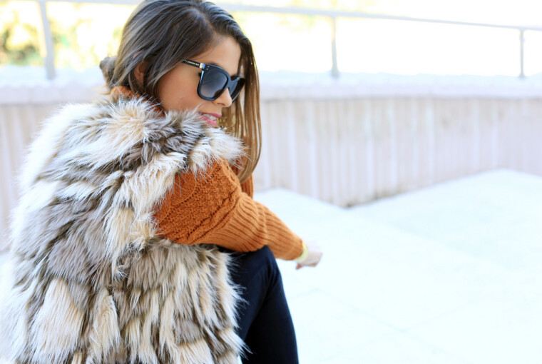 How to Wear Fur Vest: 18 Inspiring Outfit Ideas for This Season - outfit with fur vest, fur vest, fall street style, fall outfit ideas