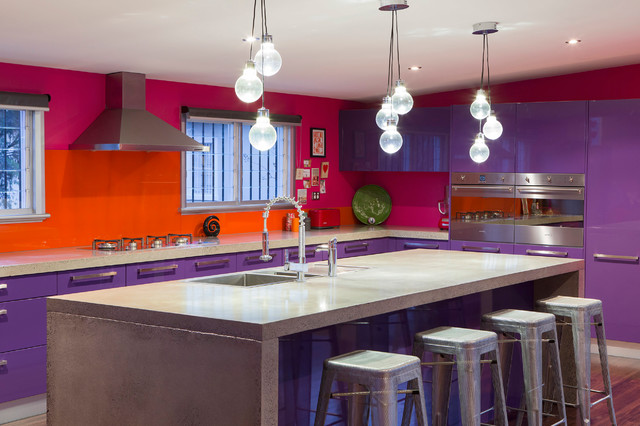 purple kitchen design idea