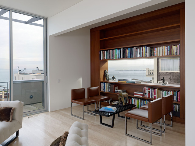 20 Remarkable Living Room Library Design Ideas