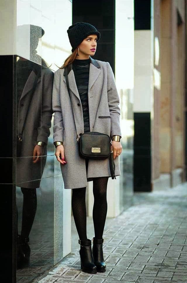 17 Stylish Outfit Ideas with Grey Coat Perfect for This Season