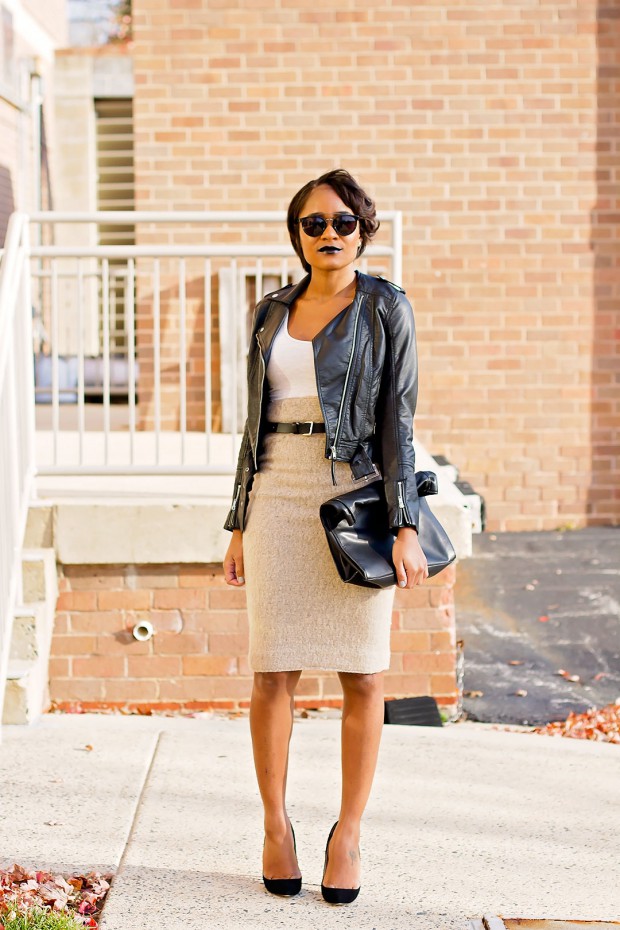 18 Ways to Style Your Favorite Leather Jacket with Skirt