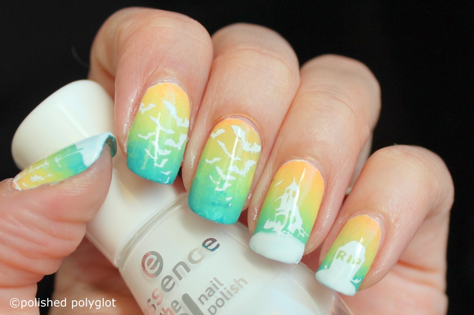 17 Cool Halloween Nail Art Ideas in Unusual Bright and Light Colors