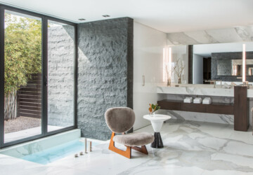 17 Avant-Garde Contemporary Bathroom Designs That Will Take Your Breath Away - vanity, simple, shower, modern, mirror, minimalist, luxury, light, interior, glass, Elegant, design, contemporary, clean, bathroom, bath