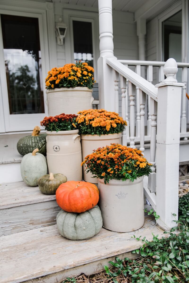 Cheerful Marigolds Light Up this Porch