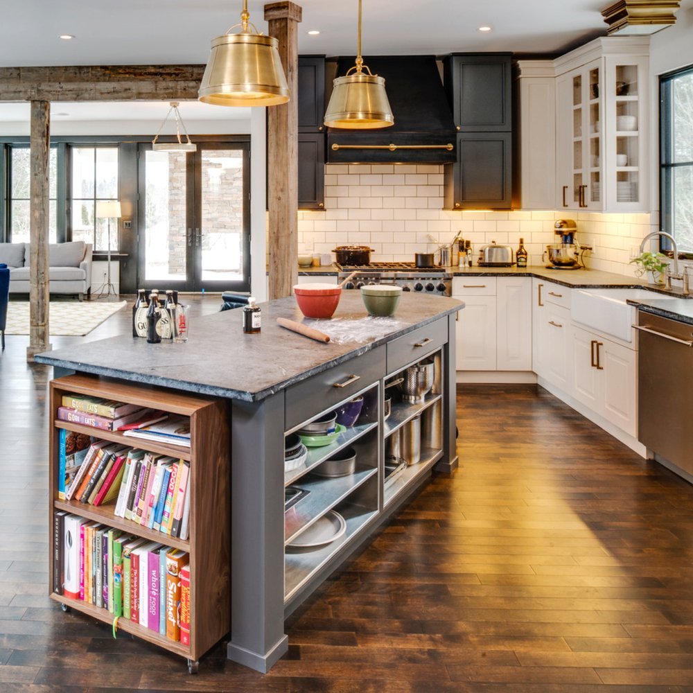 Open Your Mind and Your Cupboards Kitchen Island