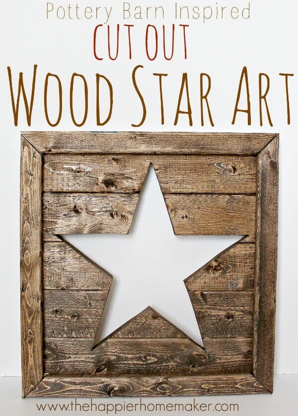 Rustic Cutout Wood Star Art