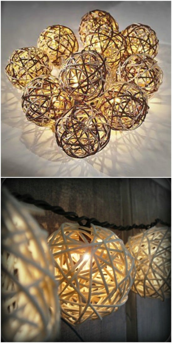 Rattan Ball String Lights
