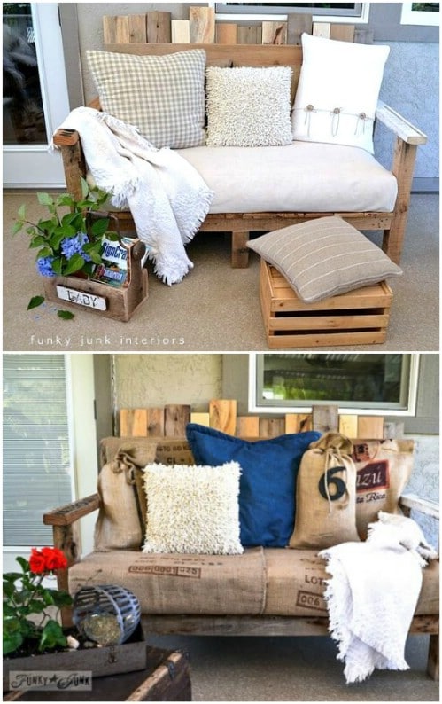 DIY Upcycled Pallet Bench