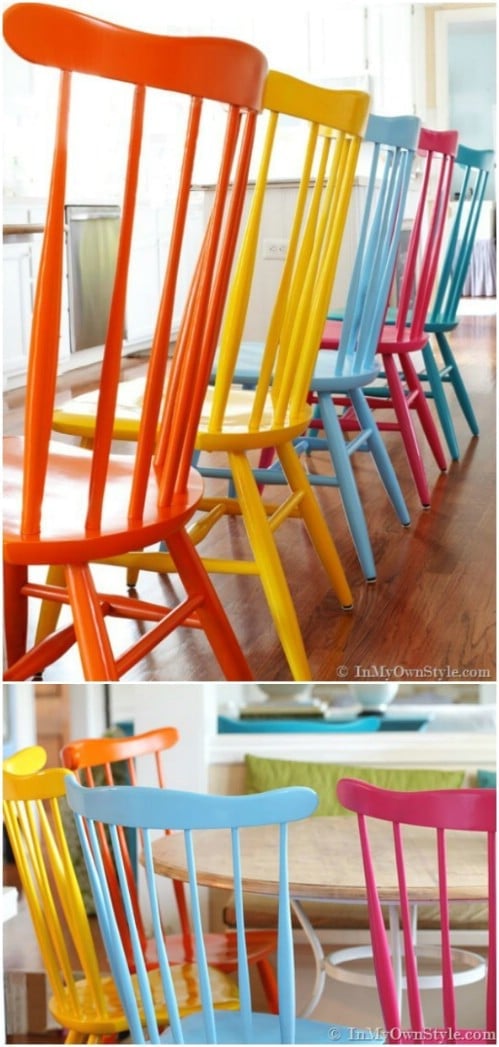 Paint your furniture in a fun spectrum of hues.