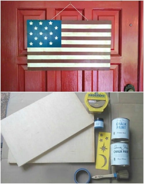 Chalk Paint Americana Flag
