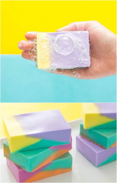 Homemade Color Block Soap