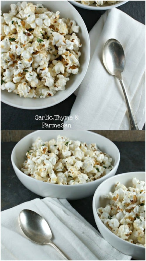 Gourmet Garlic, Thyme And Parmesan Popcorn