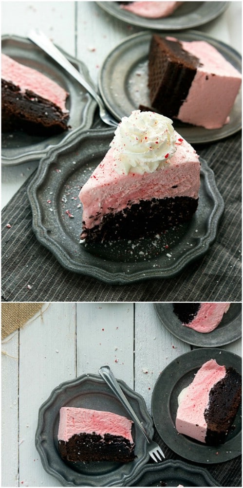 Peppermint And Brownie Cheesecake