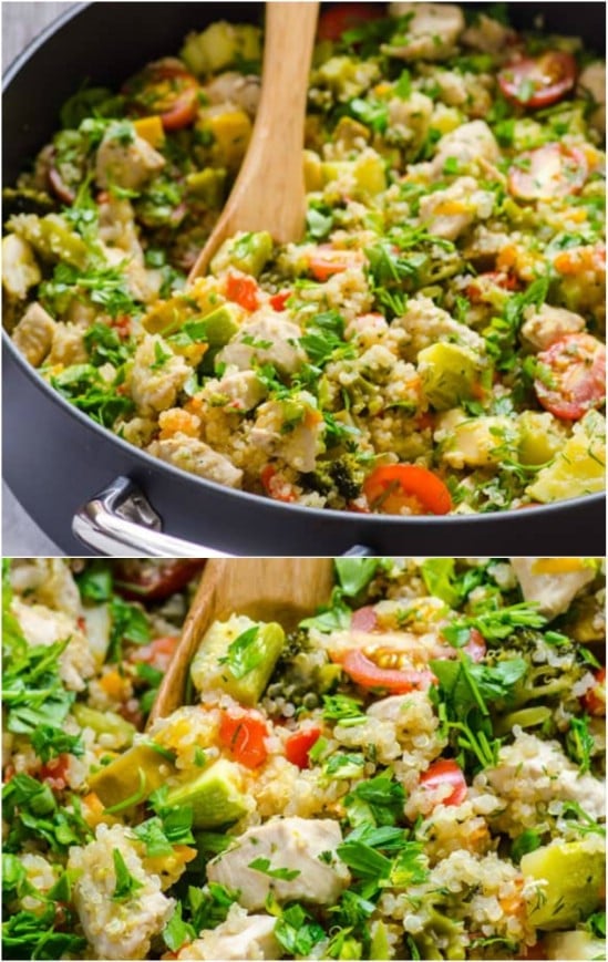 Quinoa And Chicken With Garden Vegetables