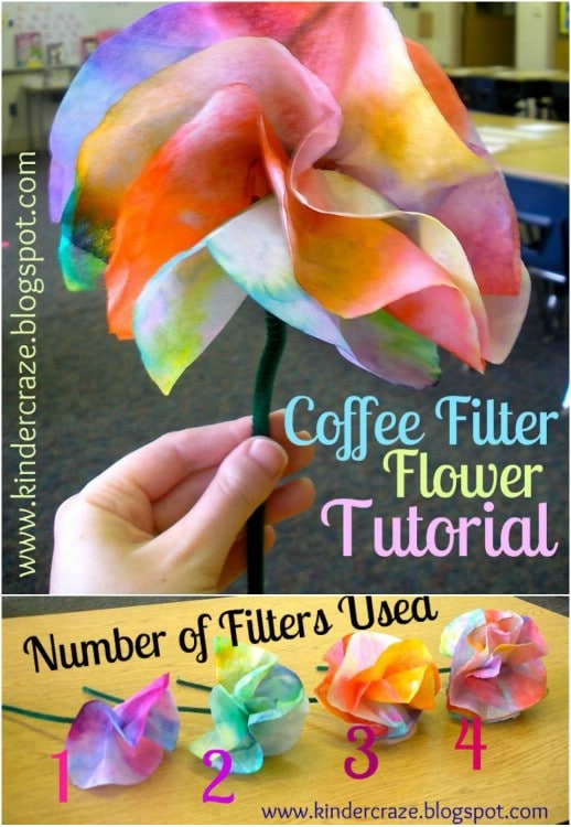 Simple DIY Coffee Filter Flowers