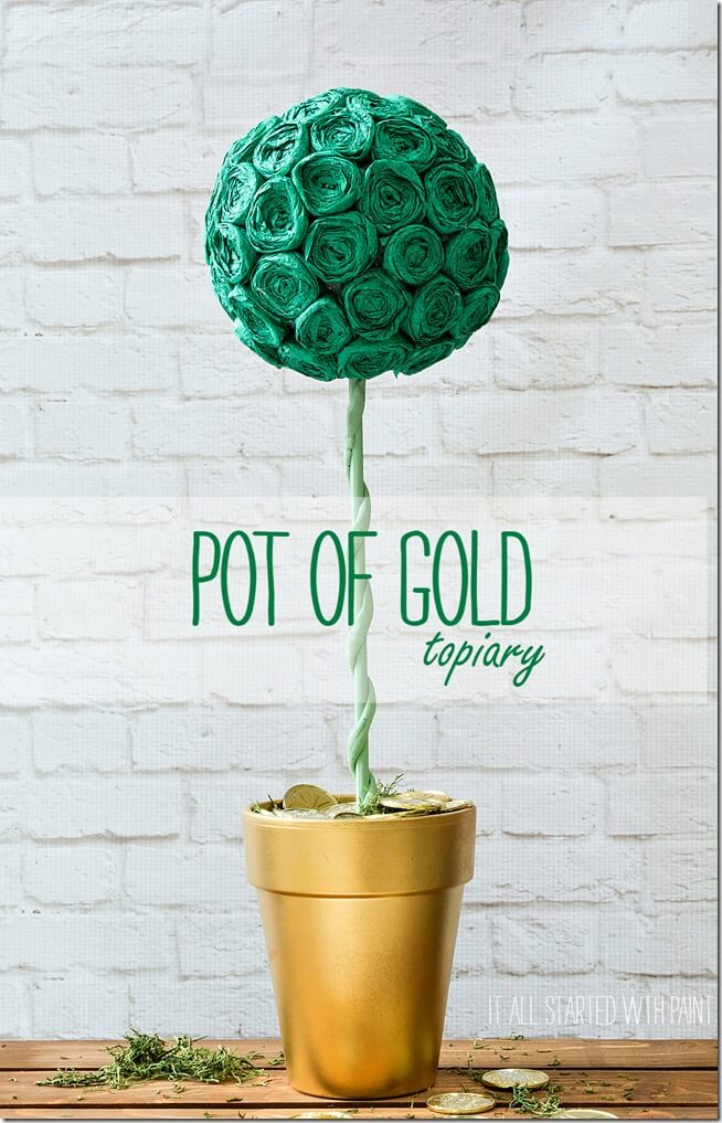Super Simple Pot of Gold Topiary