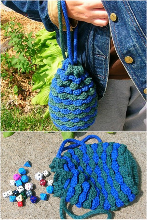 Crochet Dragon Egg Bag