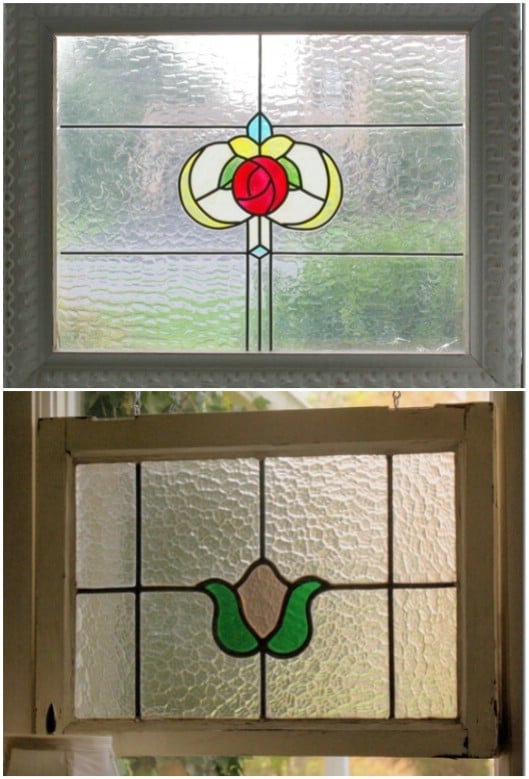 DIY Stained Glass Porch Windows