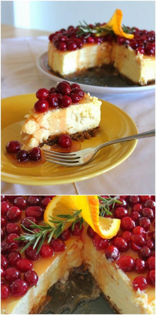 Goat Cheese Cheesecake With Cranberries