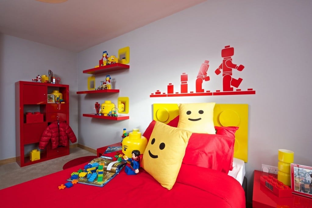 A Red And Yellow LEGO Lounge