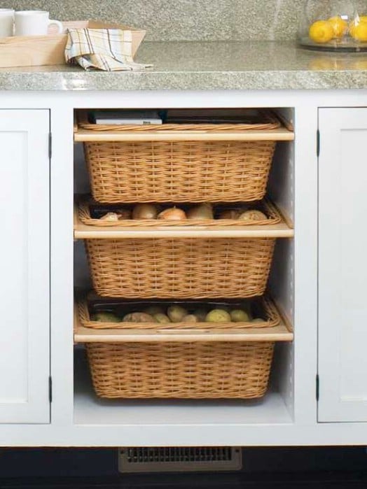 DIY Slide Out Cabinet Baskets