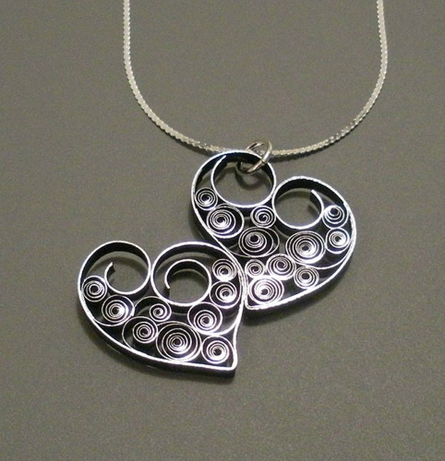 Quilled Heart Necklace