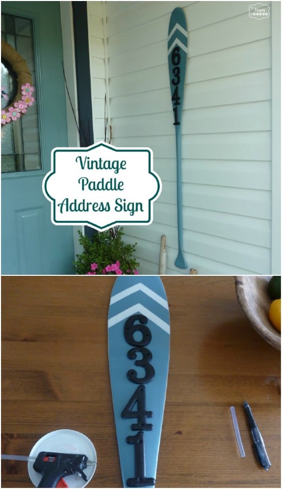 Cute Upcycled Oar House Sign