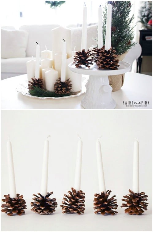 DIY Pinecone Candles