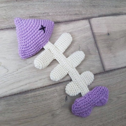 Easy Crochet Fish Skeleton Toy
