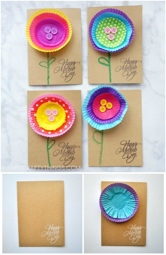 Cupcake Paper Flower Card