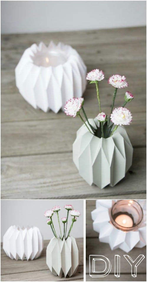 DIY Origami Designed Vase