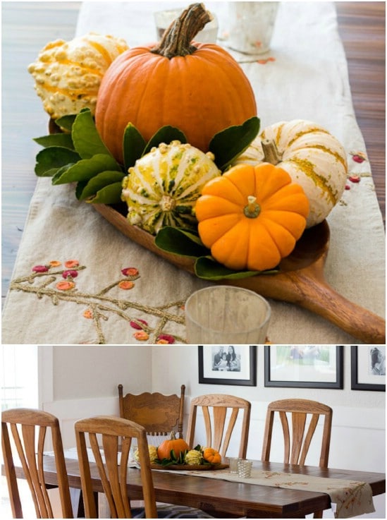 Quick And Easy Pumpkin And Gourd Centerpiece