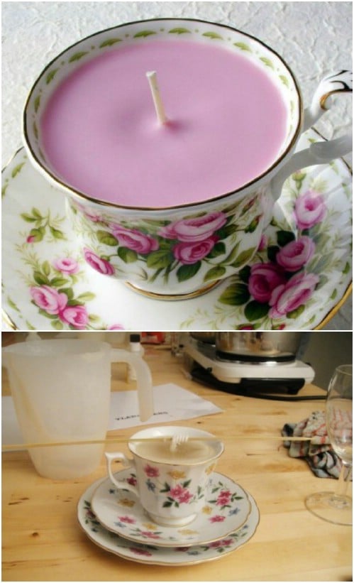 DIY Vintage Teacup Candles