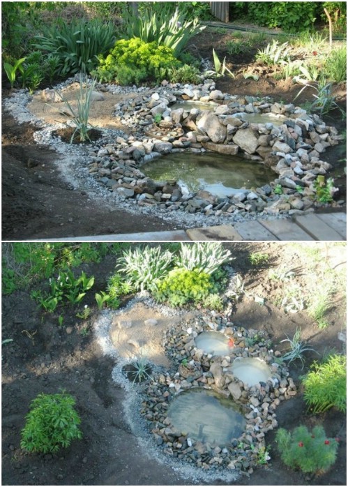 DIY Multi Basin Recycled Tire Pond