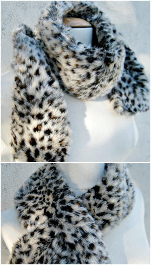 DIY Faux Leopard Fur Scarf