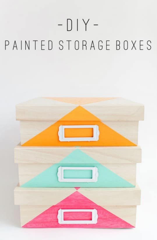 Simple DIY Painted Storage Boxes