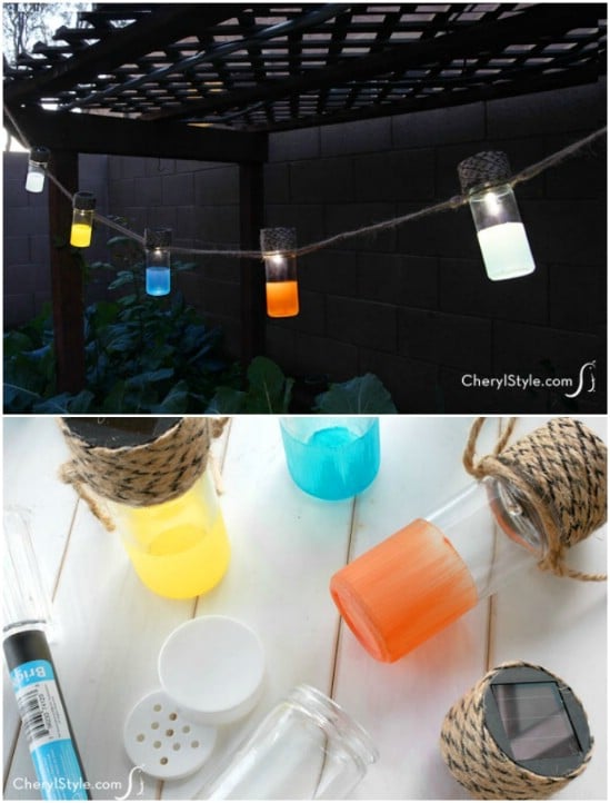 DIY Colorful Solar Lanterns