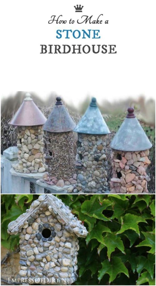 Stone Garden Birdhouse