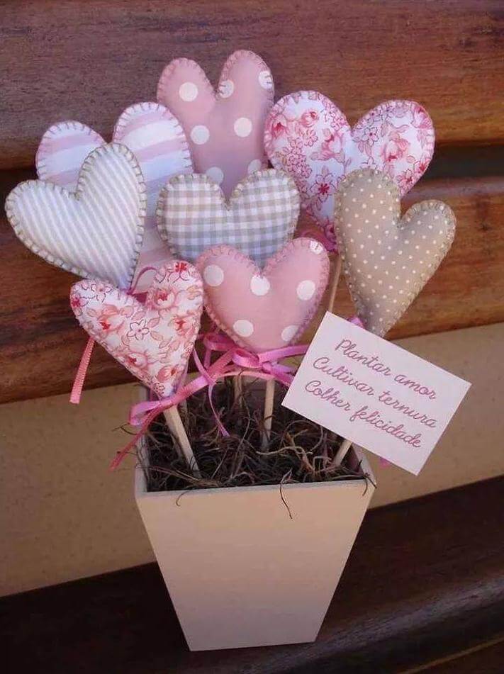 Bouquet of Quilted Heart Pillow Pops